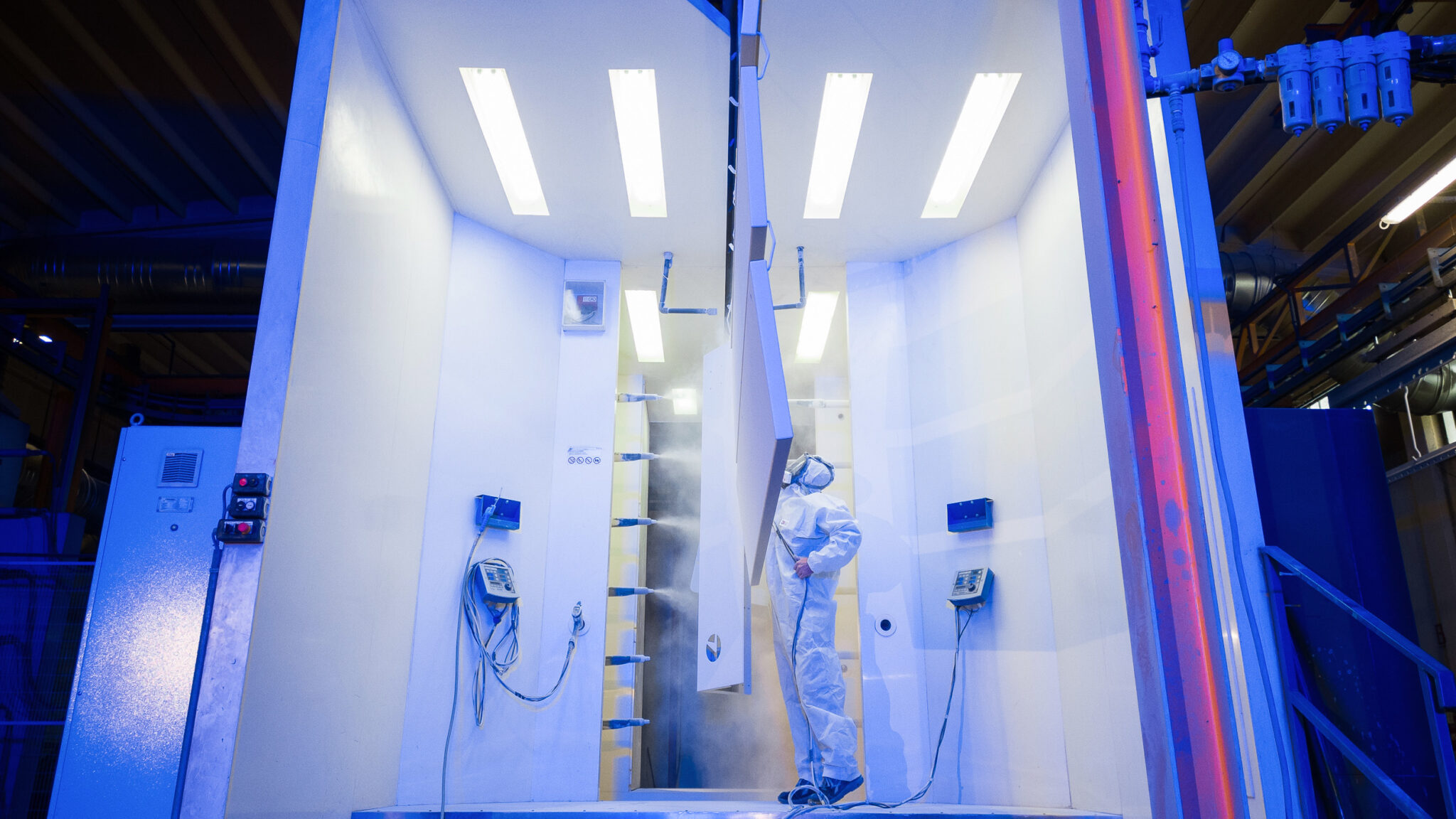 Cabina verniciatura a polvere industriale per metalli - Metmar